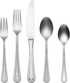 Oneida Hartwell Vintage 42-Piece 18/0 Silverware Set for 8, Flatware | silver, dishwasher safe | includes serving spoons and utensil set | cutlery set for kitchen and dining