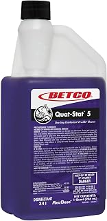 Betco Quat-Stat 5 Concentrated Cleaning Solution, 39 Oz, Lavender Scent, Pack Of 6