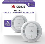 Kidde Smoke & CO Detector, AA Battery-Powered, 30CUDR-V, 1 Pack | Voice Alerts, 2-in-1 Detection, LED Status Lights, Easy Installation, and 85dB Alarm, Ideal for Homes and Apartments
