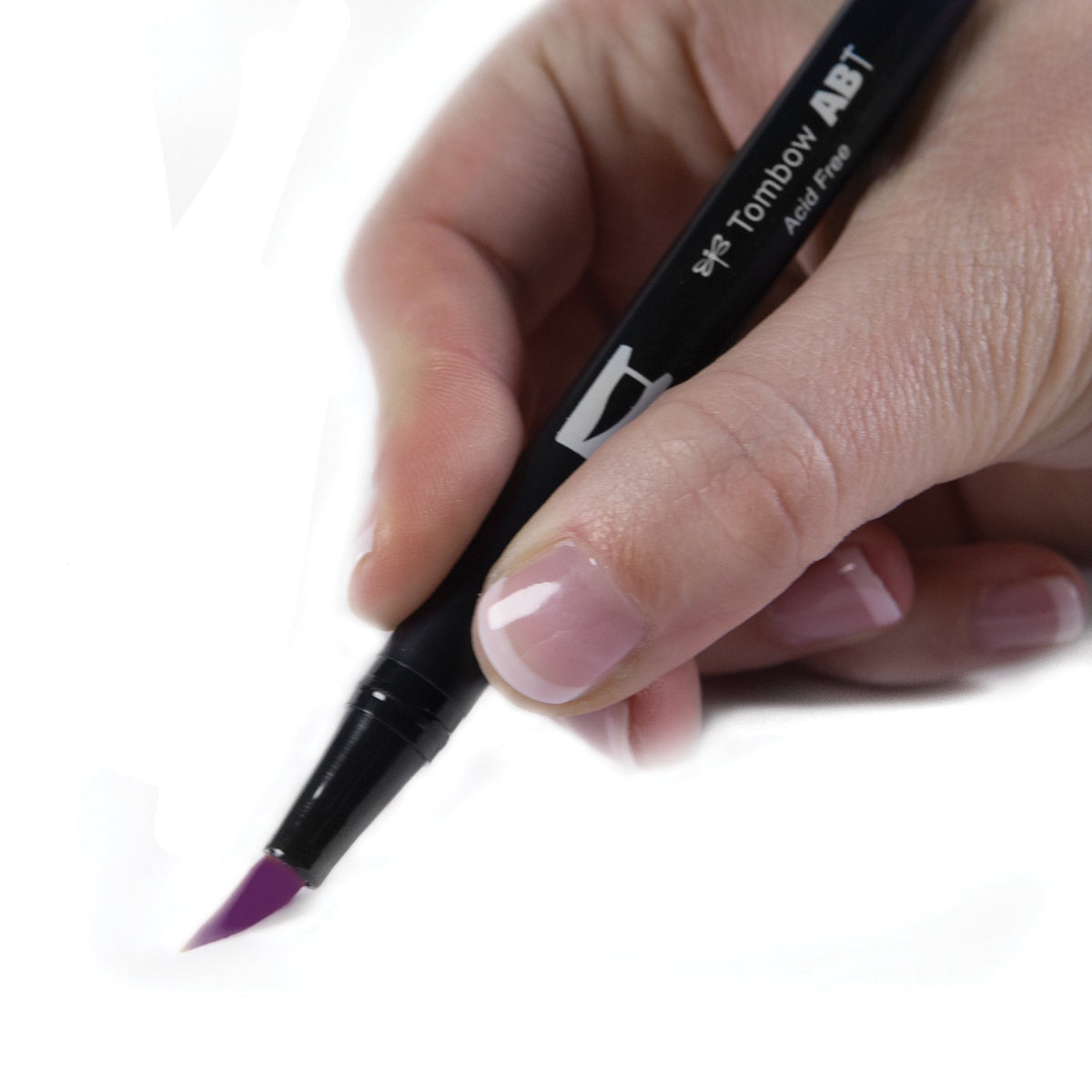 Dual Brush Pen Art Marker by Tombow – 1 Count (Pack of 1), nylon, Dark Plum, Model 56577