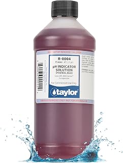 Taylor Technologies R-0004-E, pH Indicator Solution for 2000 Series | Phenol Red Refill (16 oz) Tests pH in Pools & Spas, Replace Annually
