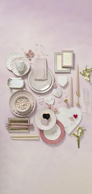 Garnet Bay 12-Piece Dessert Set by Lenox – 12 Count, Porcelain, Red, Pack of 12, Model 896839