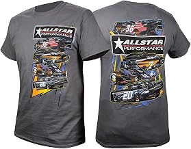 Allstar T-Shirt - Charcoal Gray - Allstar Circle Track Design - 2X-Large - Each
