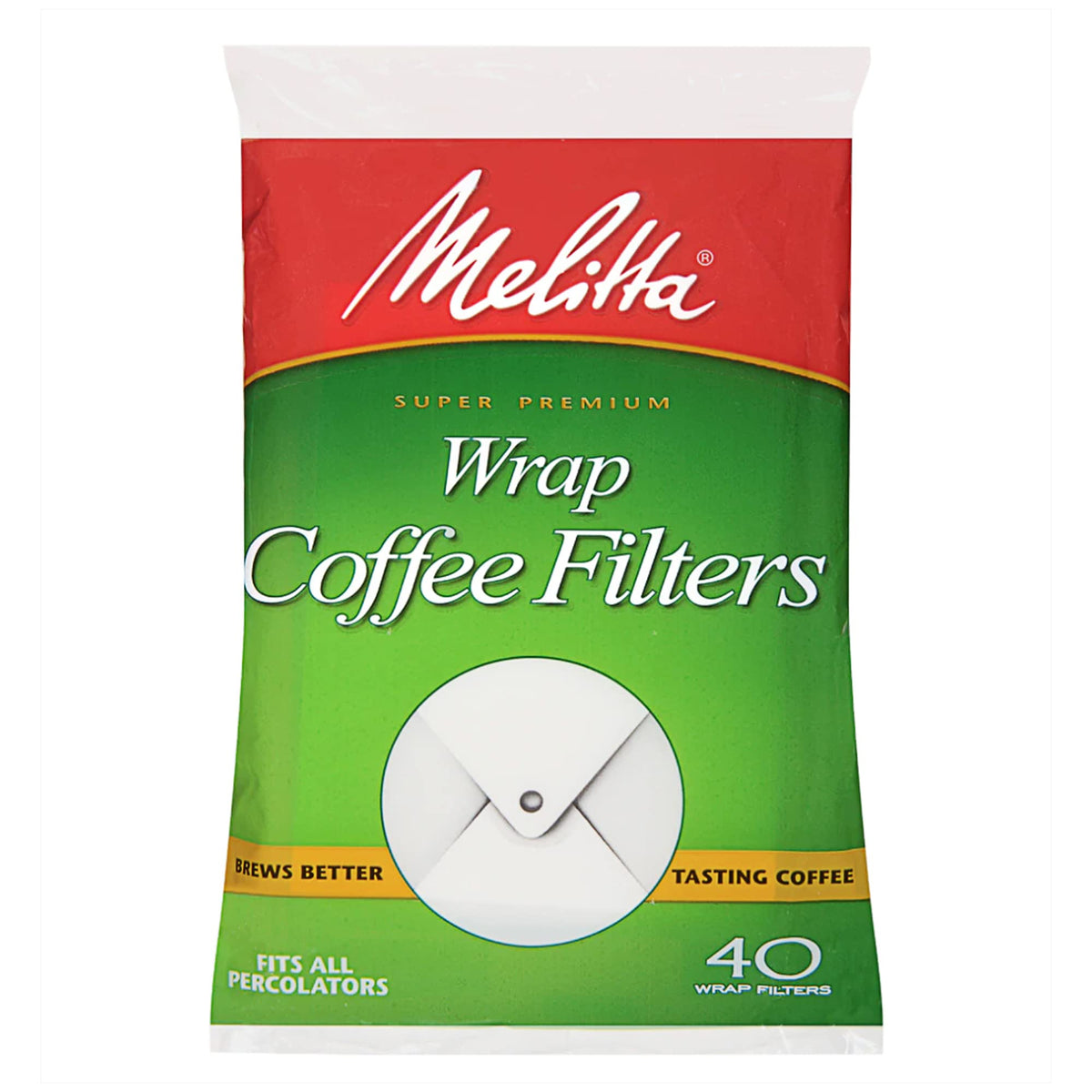 Wrap Around Coffee Filters 627402 - 40 Ea (3) by Melitta – 0.0600, Paper, White, Pack of 3
