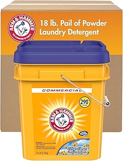 Arm & Hammer Professional Powder Laundry Detergent, Crisp Clean, 18lb Pail (Pack of 1) 290 Loads