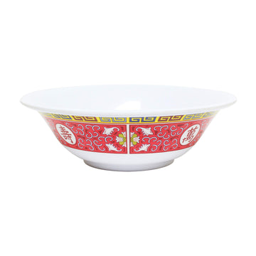 Longevity melamine dinnerware collection 34 oz by Thunder Group – 34.0 ounces, Melamine, White Red Yellow, Model 5108TR