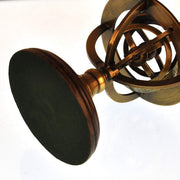 5" Nautical Brass Armillary Sphere World Globe Rosewood Base Table Decor Gift by THOR INSTRUMENTS – 5x5 inches, Wood, Antique Brass, Model UK142