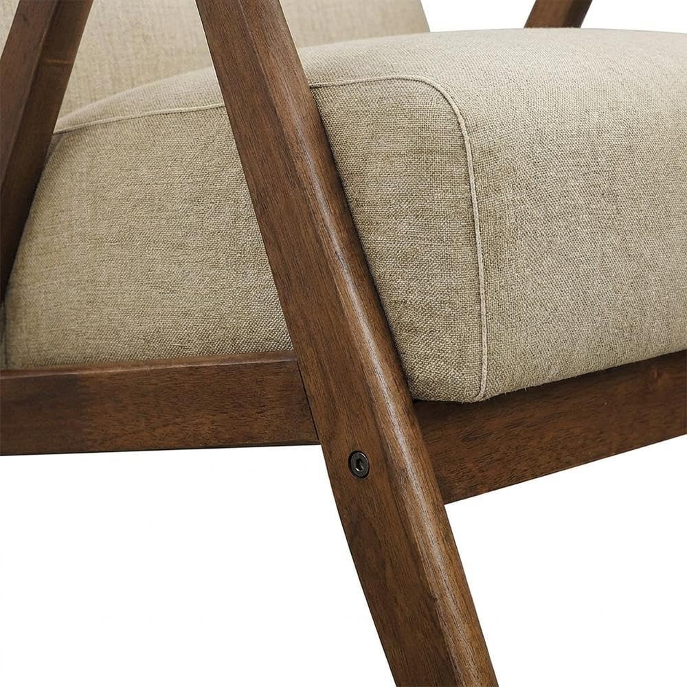 Textured Fabric-Upholstered Accent Chair with Arms by Starlight Canyon Home – Textured, Brown