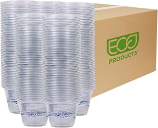 Eco-Products BlueStripe Disposable Recycled Cold Cups, 9 oz, 1000 Count