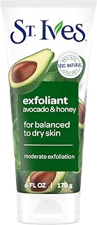 St. Ives Avocado & Honey Face Scrub, Facial Exfoliant for Balanced to Dry Skin, Moderate Exfoliation, 6 oz​