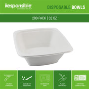 Responsible Products 32 oz (200 Count) / Classic White / Casual Bowls