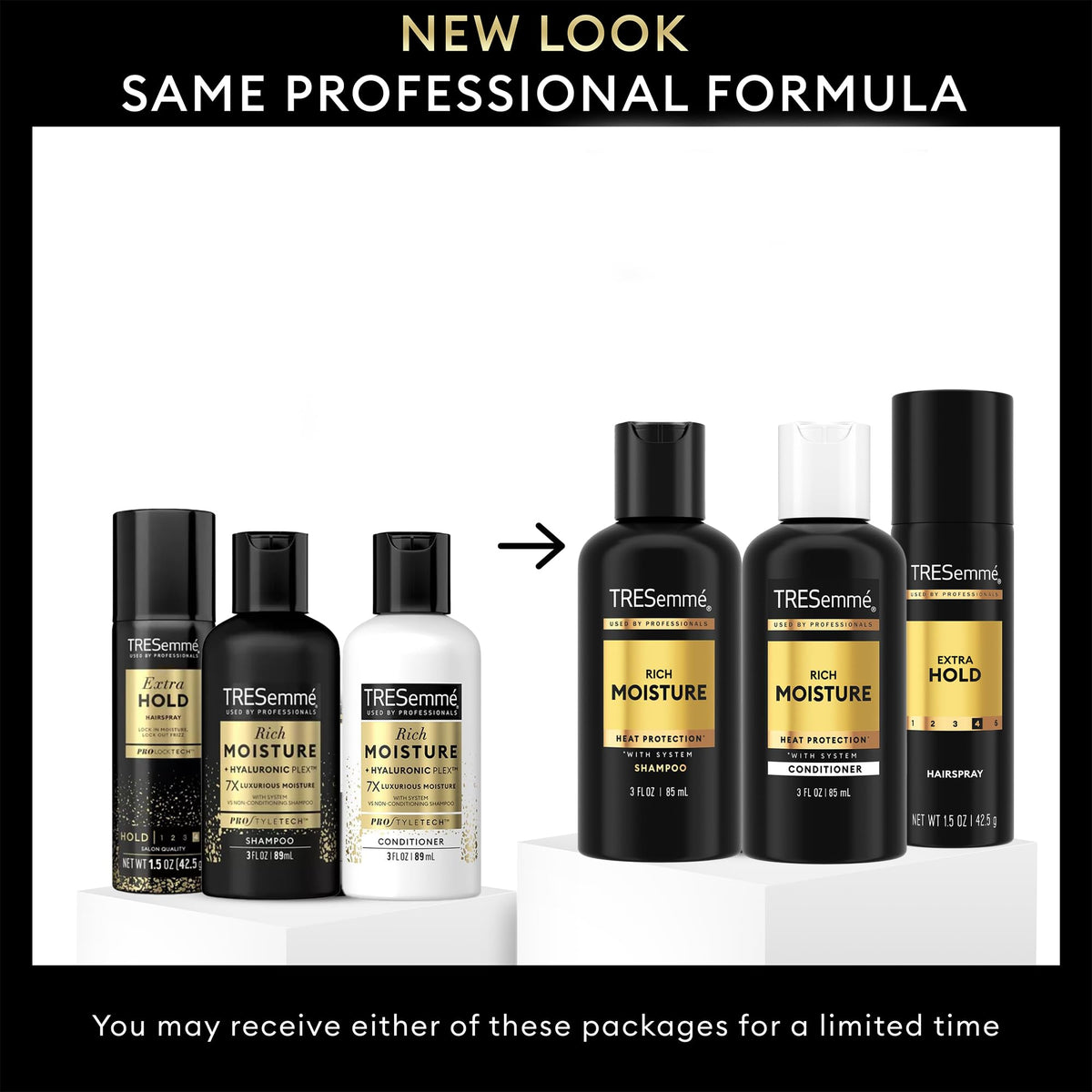 Travel Essentials for Hair Care by TRESemmé – 2.5 Fl Oz (Pack of 3), Pack of 3