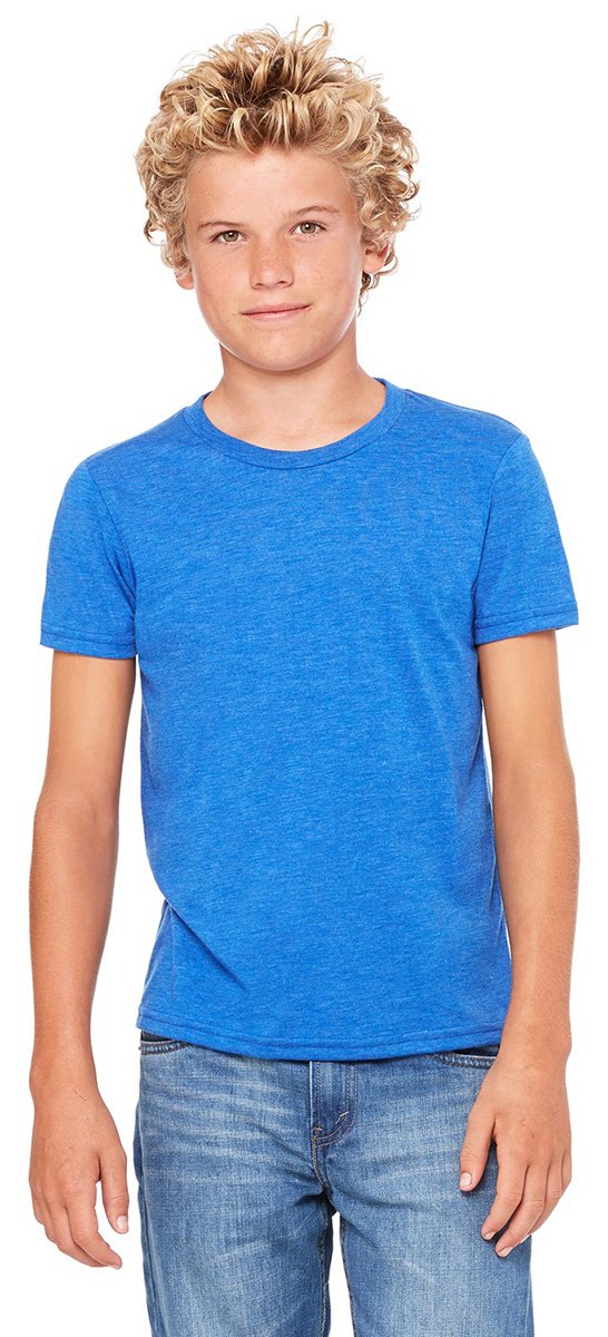 BELLA+CANVAS Womens 4.2 oz. Jersey T-Shirt () -True Royal T -S by Bella + Canvas – Cotton, True Royal Triblend, Model 3001Y