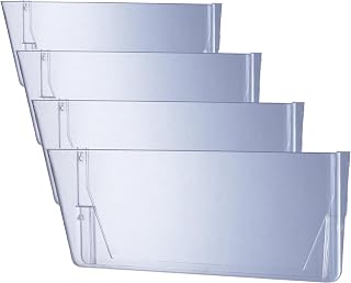 Officemate Wall File, Legal Size, Clear (21444) (Pack of 4)