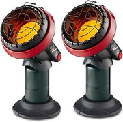 Mr. Heater 3800 BTU Portable Little Buddy Propane Emergency Heater with Push Start Button for Indoor and Outdoor Use, (2 Pack)