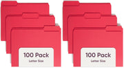 SMEAD Red / 100 Count (Pack of 2) / File Folder Colored