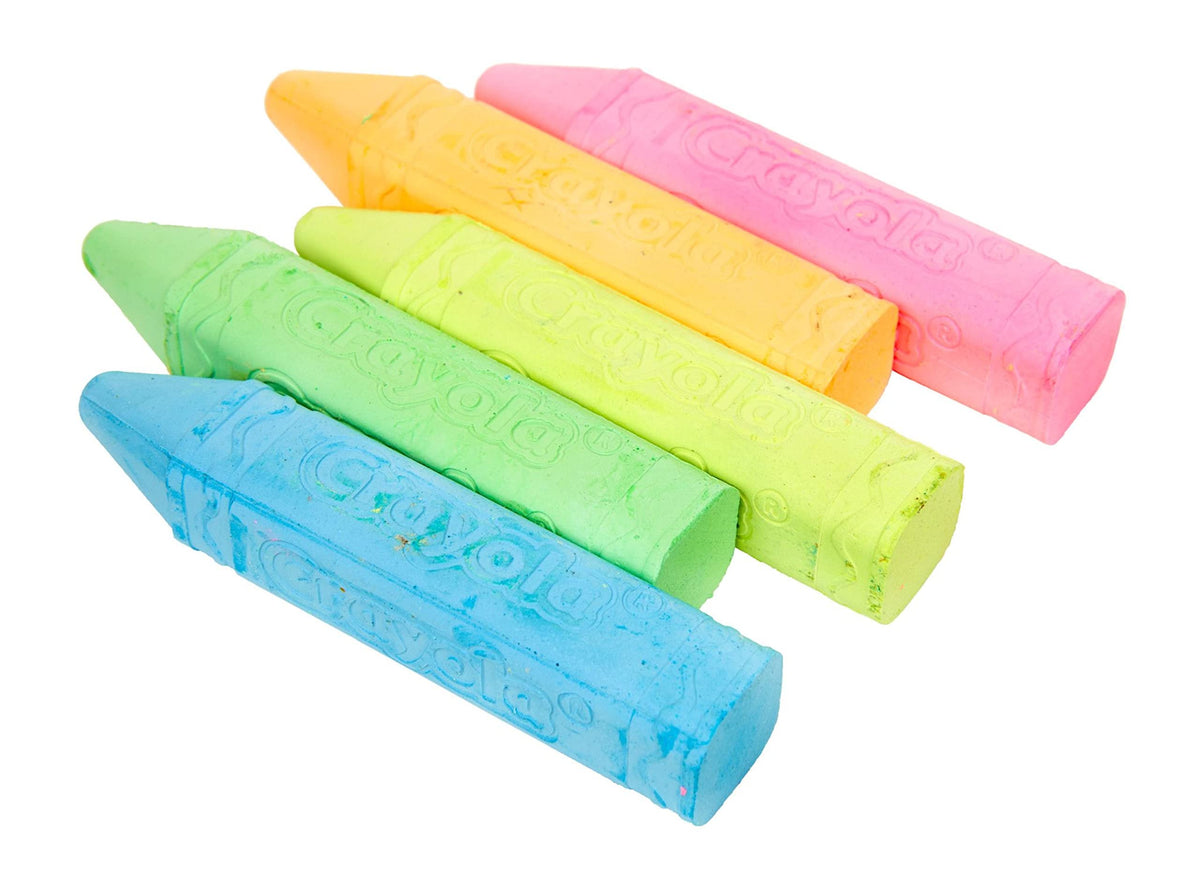 Crayola Multicolored / 1 Count (Pack of 1) / Crayola Sidewalk Chalk for Kids Outside; Sidewalk Chalk Non-Tox Chalk