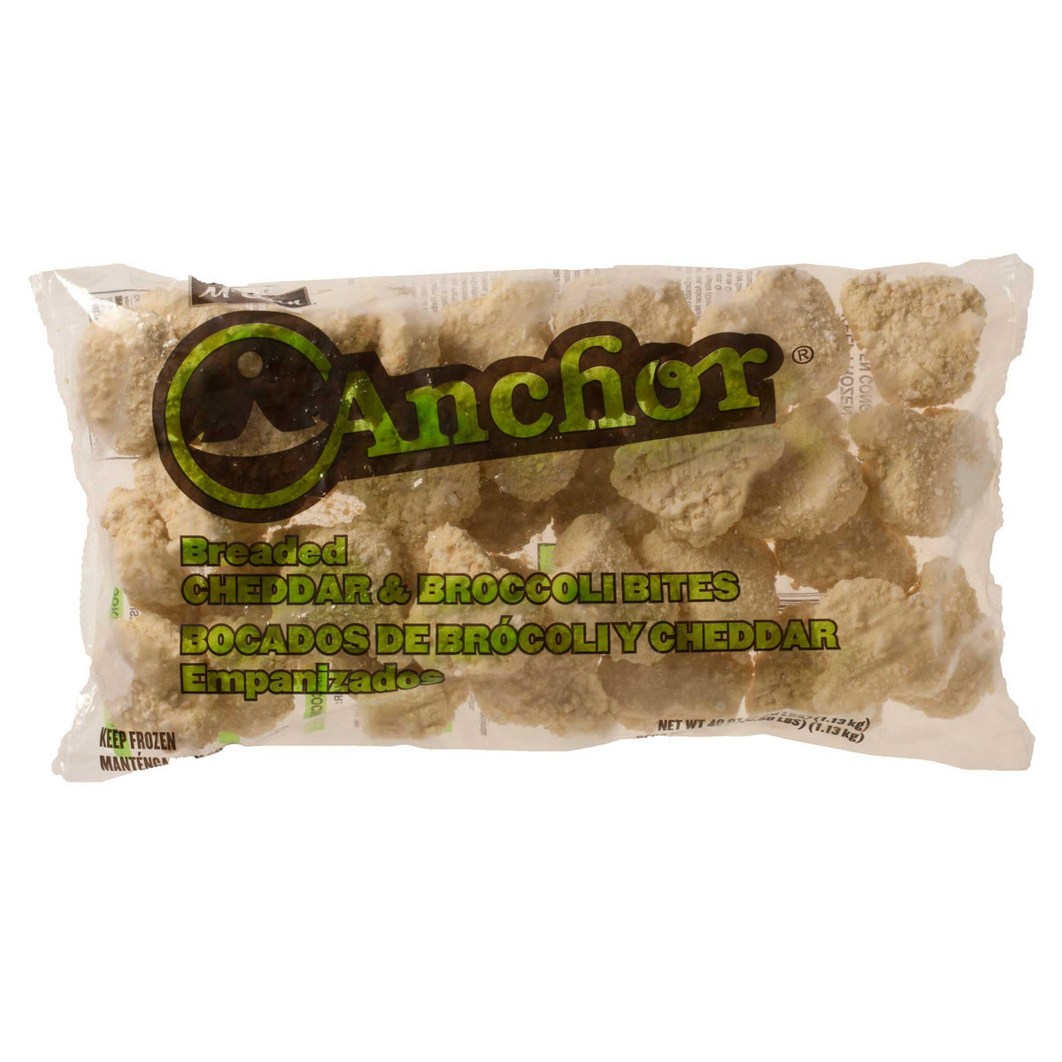 Anchor Breaded Cheddar and Broccoli Bite - Appetizer by McCain – 2.5 pounds per unit, 15 pounds per case, Pack of 6, Model 50010277