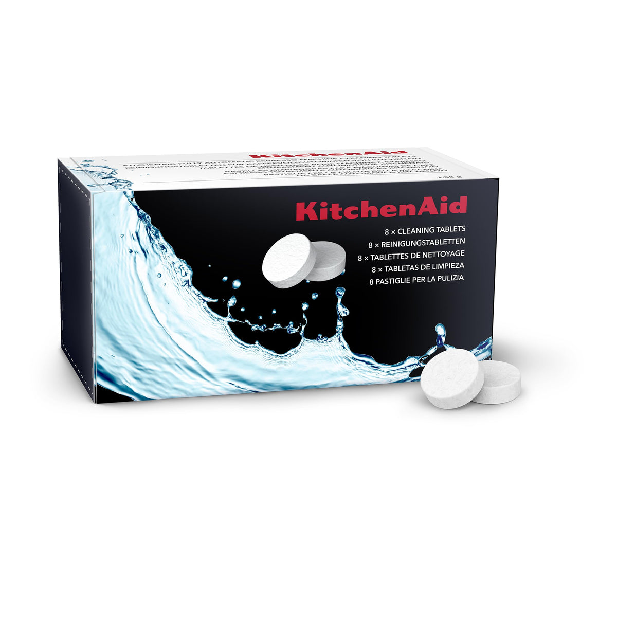 Cleaning Tablets Fully Automatic Espresso Machines by KitchenAid – 1 Count (Pack of 8), 1.0 cups, White, Pack of 8, Model KESCT8
