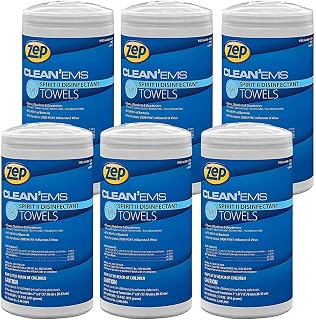 Zep Clean'Ems Spirit II Disinfectant Towels - 40 Towels (1 Unit)
