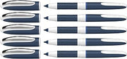 Schneider One Change Rollerball Pen, Refillable, 0.6 mm Ultra-Smooth Tip, Blue/White Barrel, Blue Ink, Box of 5 Pens (183703)