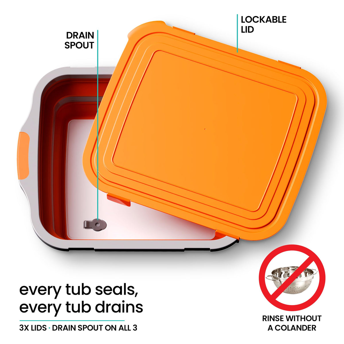 Modern Innovations Orange / 3 Bus Tubs