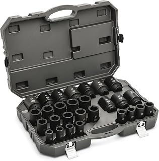GEARWRENCH 28 Piece 3/4" Drive 6 Pt Metric Deep Impact Socket Set | 84033