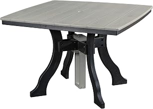 American Furniture Classics Dining Height Square Table in Light Grey/Black