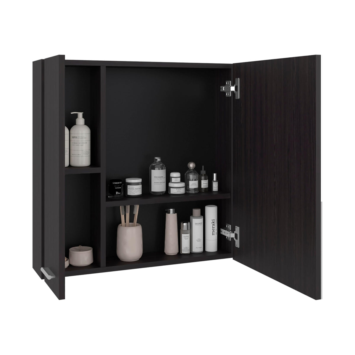 24" Harbor Medicine Double Door Cabinet by DEPOT E-SHOP – Engineered Wood, Black Wengue, Model DE-GLW13342