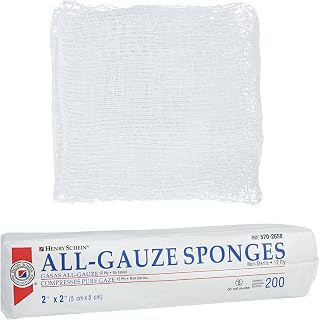 Henry Schein All-Gauze Sponges, 2" x 2", 12-Ply, Non-Sterile, 200 Ct