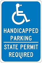 12X18".08 EGP REF Alum TX Handicap PERM REQ Sign