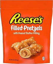 Reese's Filled Pretzels, Peanut Butter Pretzel Nuggets, Crunchy, Ready to Eat, Sweet and Salty Snack, 9oz Resealable Bag