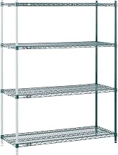 Nexel 48W x 12" D x 63" H Wire Shelving Add-On, Green Epoxy Finish
