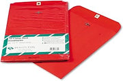 Quality Park 38734 Clasp Envelopes, Gumming, 9-Inch x12-Inch, 10/PK, Red