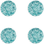 Crow Canyon Home Splatter Enamelware Pasta Plates, Set of 4, Turquoise