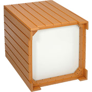 Square Recycled Plastic Receptacle W/Liner by Global Industrial – 32.0 gallons, Recycled Plastic, Cedar, Model 641322CD