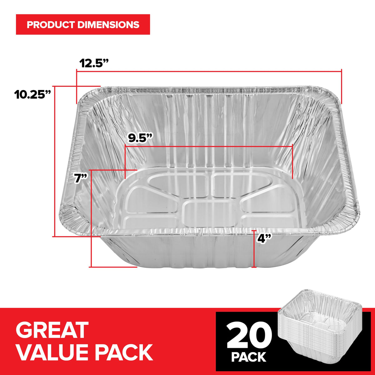 Stock Your Home 2 Count / 2 / Silver Food Storage Containers