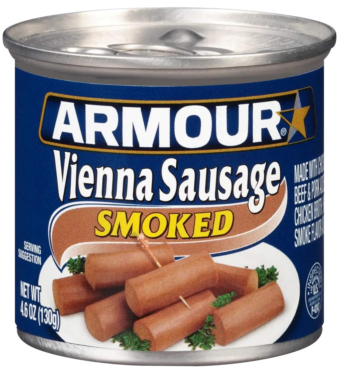 Smoked Vienna Sausage by Armour – 4.6 ounce, Pack of 24, Model 5410093902