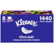 Kleenex White / 180 Tissues (Pack of 8) / Modern Box Tissues