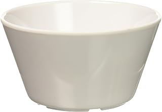 Winco MMB-8W Melamine Bouillon Cup, 8-Ounce, White, Medium (Pack of 12) | Dishwasher safe, Shatterproof, Heat resistant, NSF certified, Great for Salads, Sides, Pasta and Shared Dishes