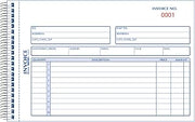 Rediform Blueline 5-1/2" X 7-7/8" Carbonless Duplicate Invoice Book (7L721S)