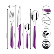 Amefa 32 Piece Cutlery Set for 8 People / Purple / Modern Flatware Sets