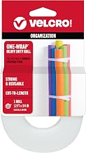 VELCRO Brand ONE-WRAP Bundling Ties, 12ft x 3/4in Roll, White | Reusable Fasteners For Keeping Cords And Cables Tidy; Cut To Length Roll For Cable Management, Home And Office Organization