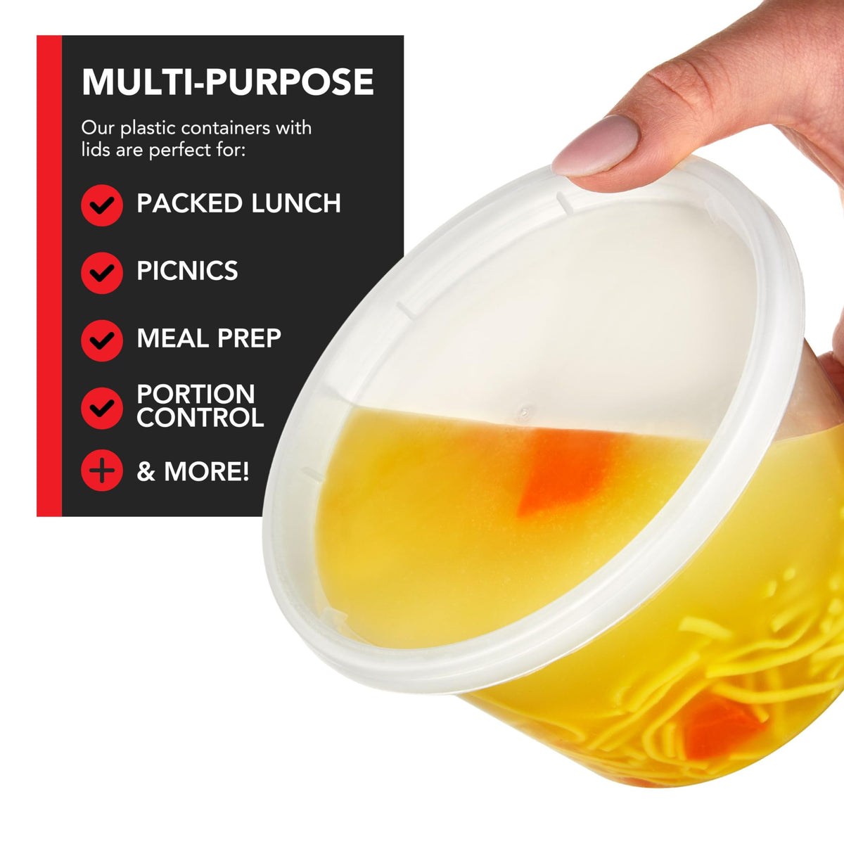Stock Your Home 16 oz/48 Count / Transparent / 16.0 ounces Container Sets