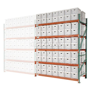 Record Storage Rack Add-On Letter Legal 120" W x 42" D x 120" H by Global Industrial – Alloy Steel, Gray, Model 258212N
