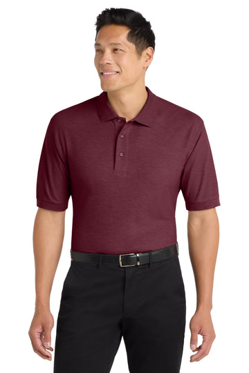 Unisex Silk Touch Polo Maroon by Port Authority – 6X-Large, Polycotton, Maroon, Model SNM-452745