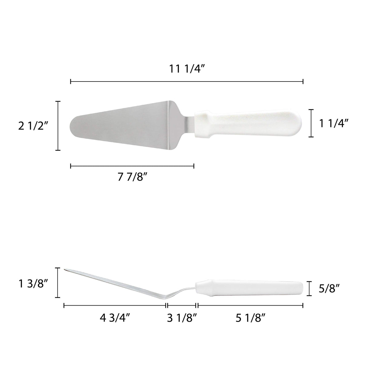 Plastic Pie Server by Thunder Group – Silver/White, Model SLPS027P