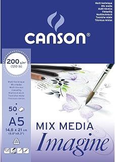 Canson Drawing Pads 3 Pack Imagine A5 200 g White