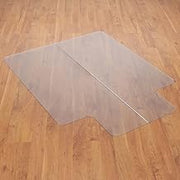 Chair Mat for Hard Floor, 46" W x 60" L with 25" x 12" Lip, Straight Edge