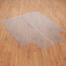 Chair Mat for Hard Floor, 46" W x 60" L with 25" x 12" Lip, Straight Edge